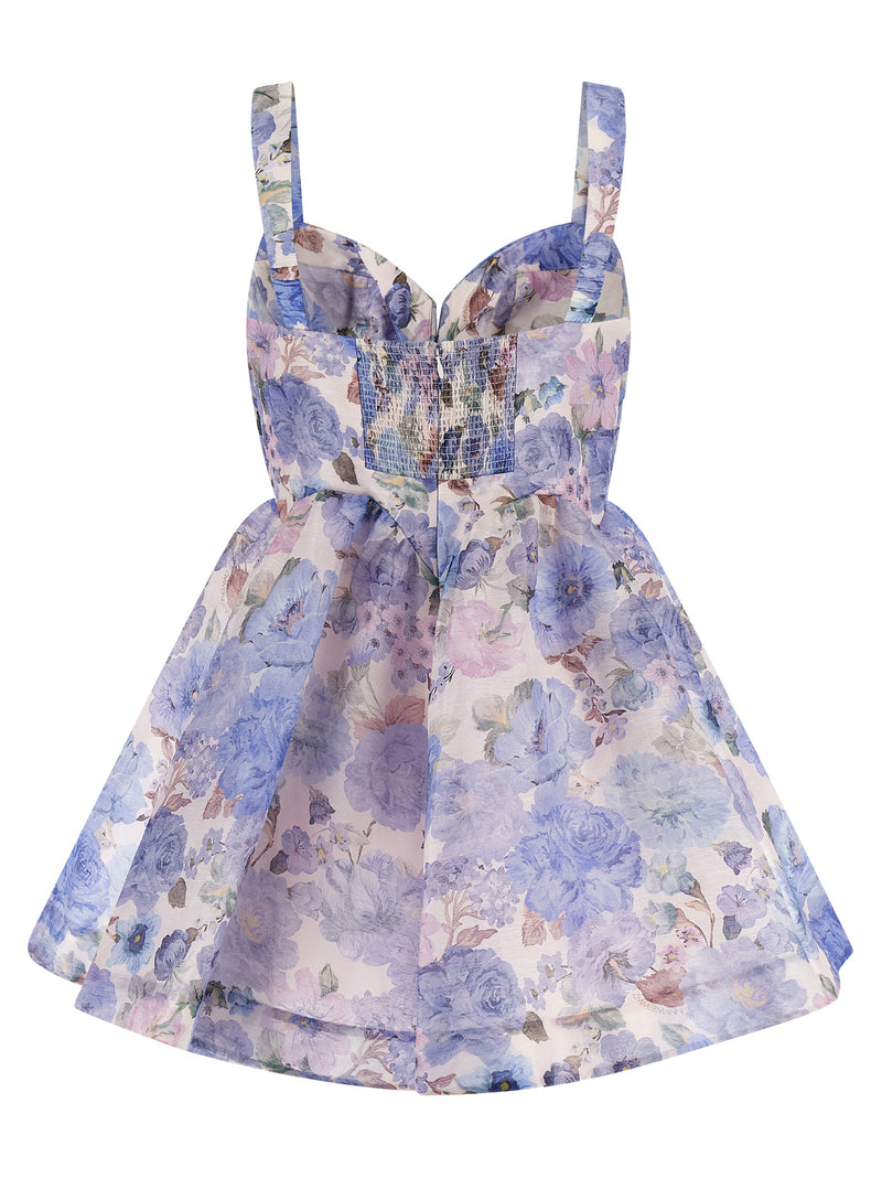 Zimmermann Rebellion Blue Linen Short Dress
