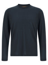 ZANONE Blue Cotton T-Shirt