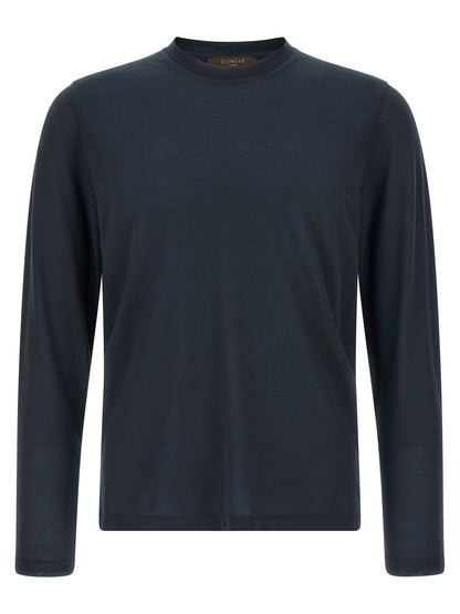 ZANONE Blue Cotton T-Shirt