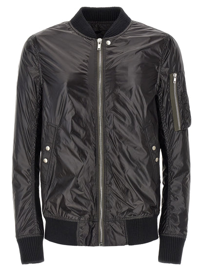 Rick Owens Black Nylon Bomber