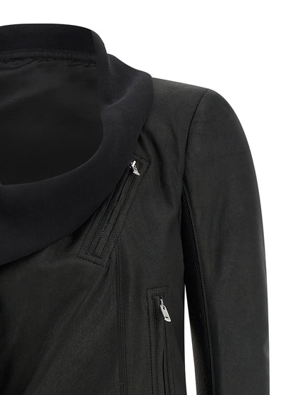 Rick Owens Black Lamb Leather Leather Jacket