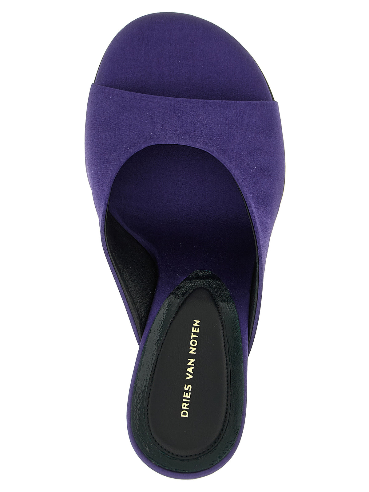 Dries Van Noten Purple Cotton Wedge Sandals
