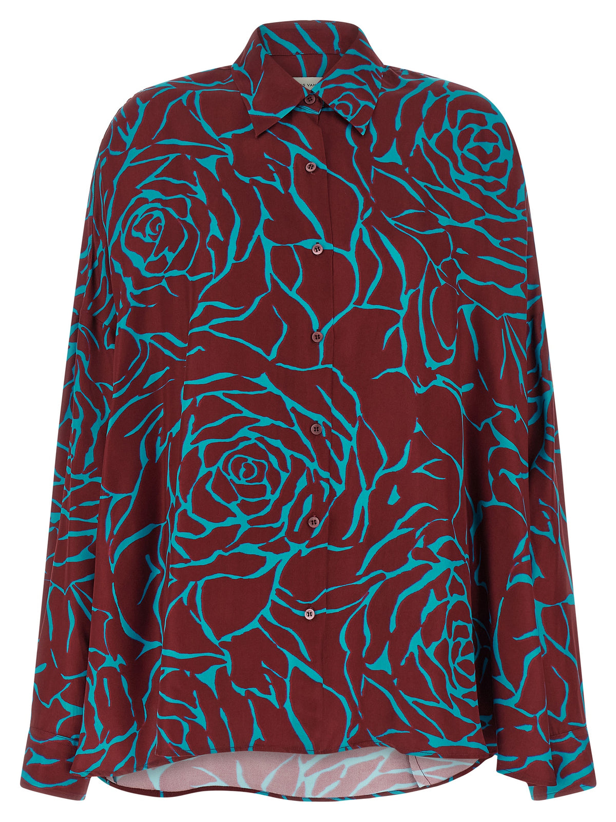 Chemisier en Viscose Bordeaux Dries Van Noten
