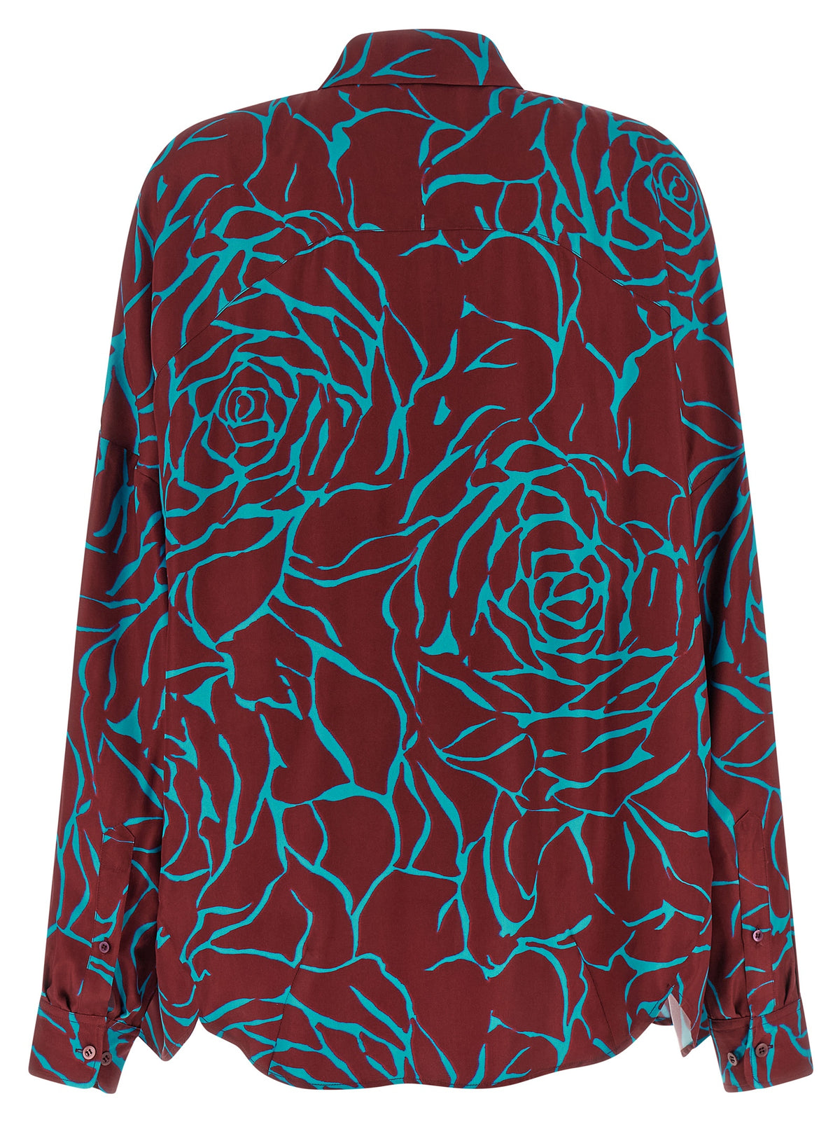 Chemisier en Viscose Bordeaux Dries Van Noten