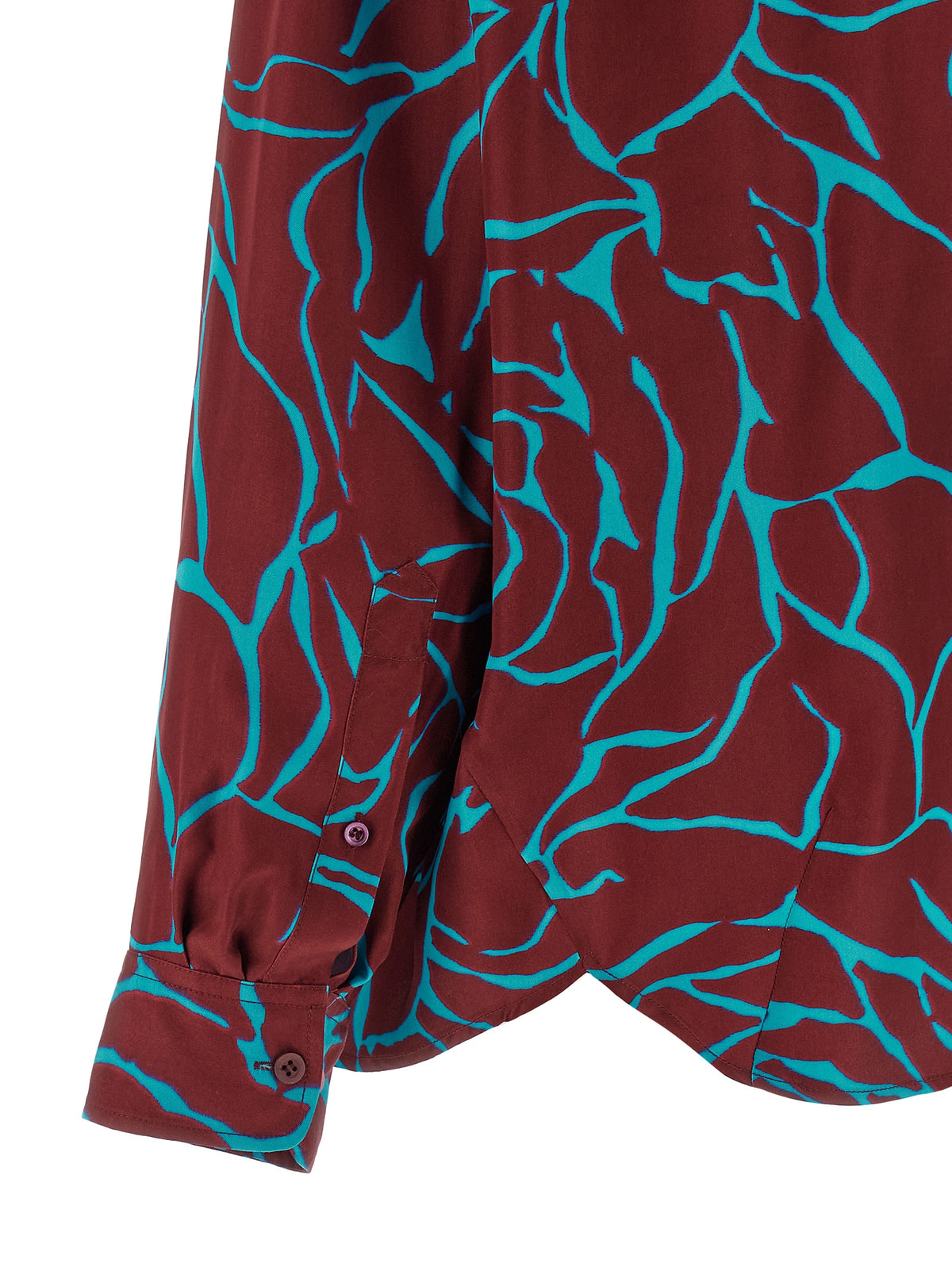 Chemisier en Viscose Bordeaux Dries Van Noten