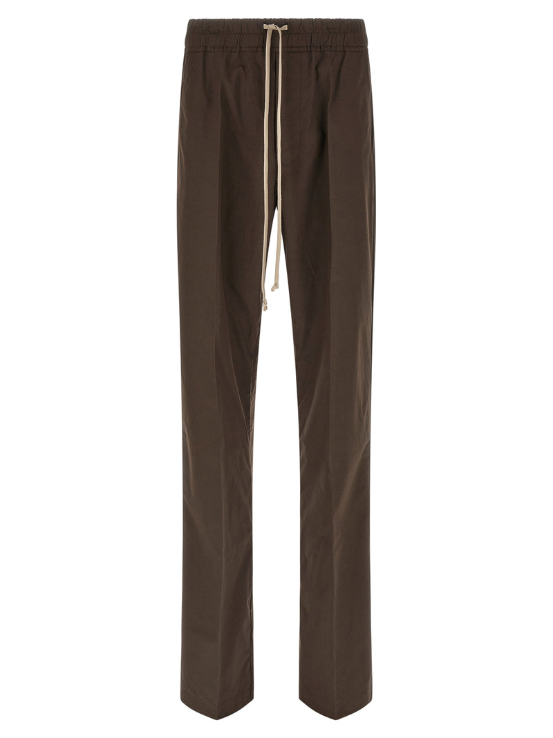 Pantalon décontracté en coton marron Rick Owens