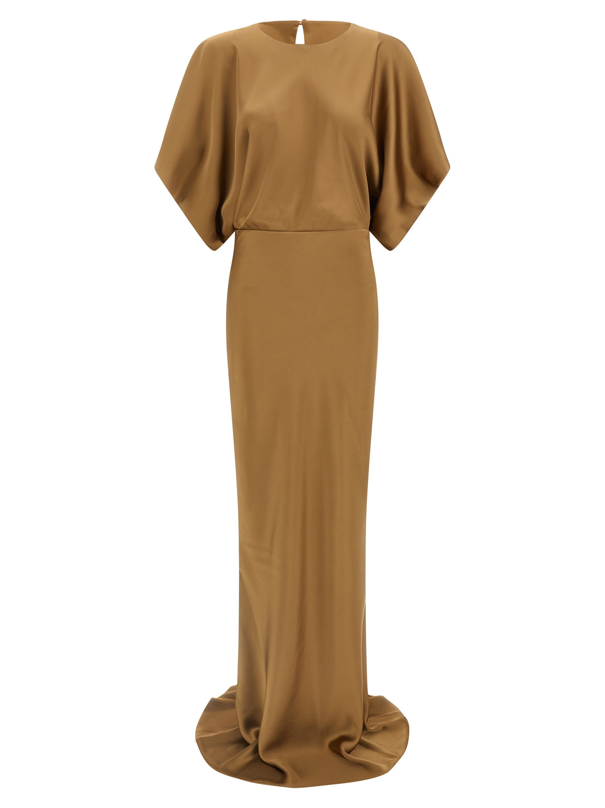 Norma Kamali Reverse Obie Beige Long Dress for Women