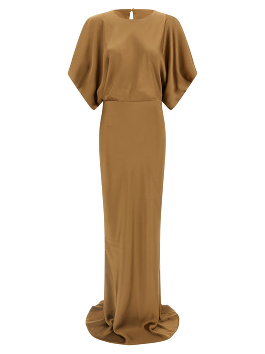 Norma Kamali Beige Polyester Long Dress