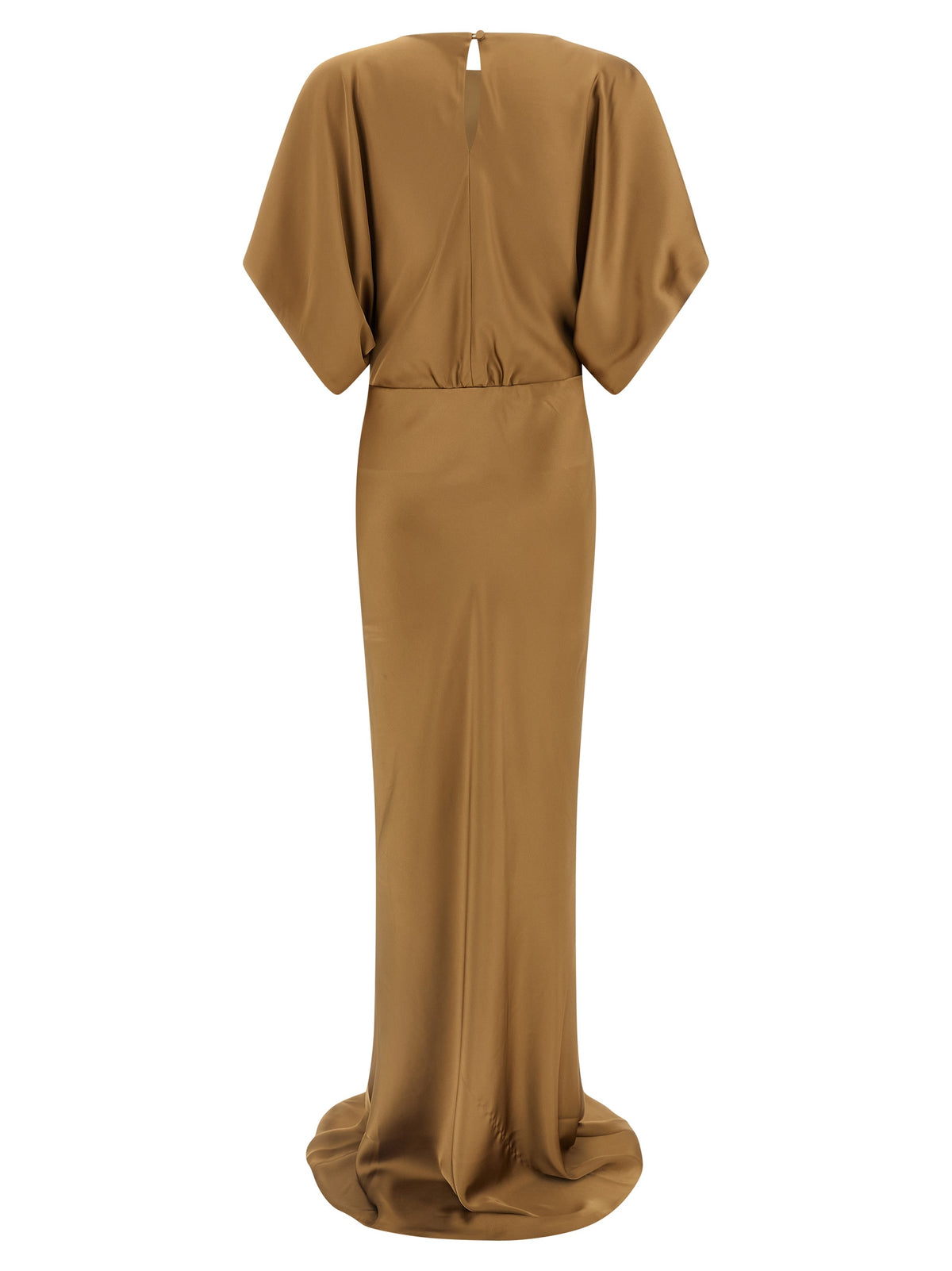 Norma Kamali Reverse Obie Beige Long Dress for Women