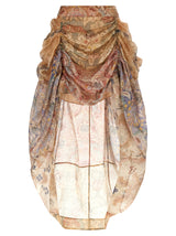 Zimmermann Multicolor Linen Midi Skirt - Rebellion Collection