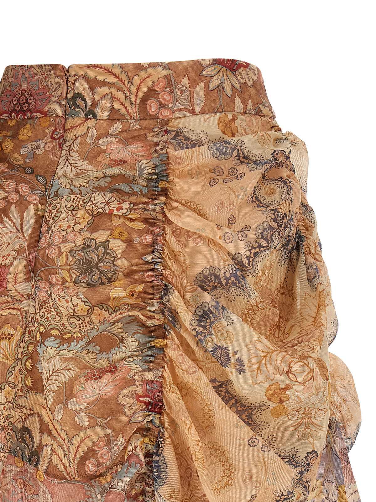 Zimmermann Multicolor Linen Midi Skirt - Rebellion Collection