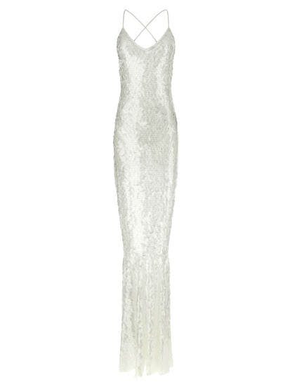 Norma Kamali White Polyamide Long Dress
