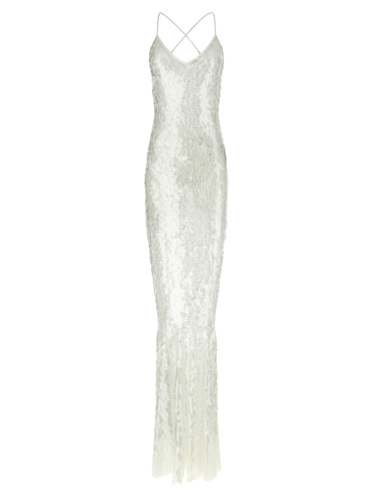 Norma Kamali White Polyamide Long Dress