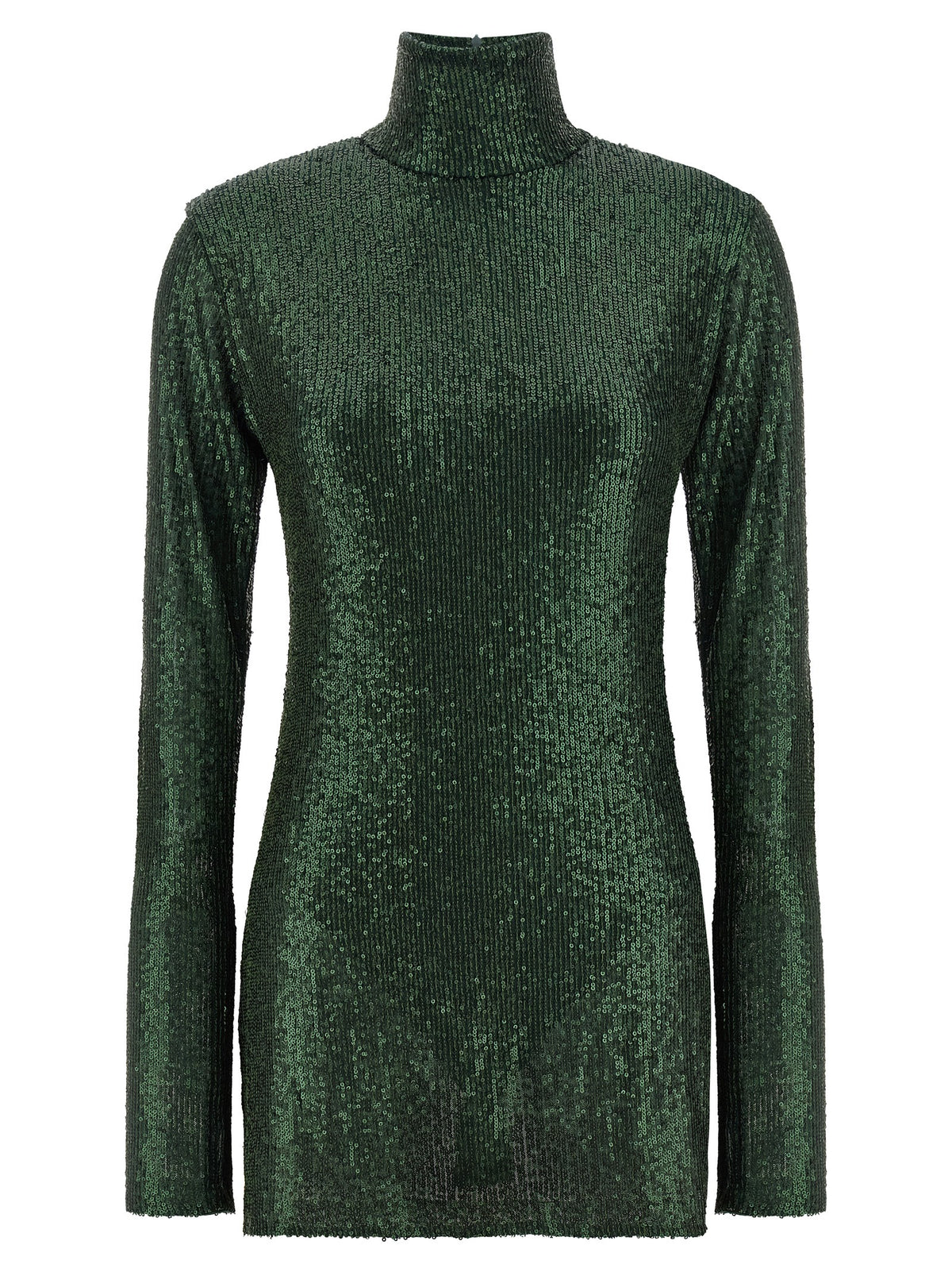 Robe courte bicolore en polyester Norma Kamali