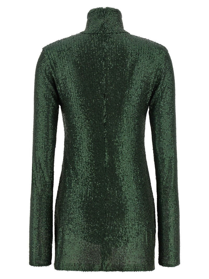 Robe courte bicolore en polyester Norma Kamali