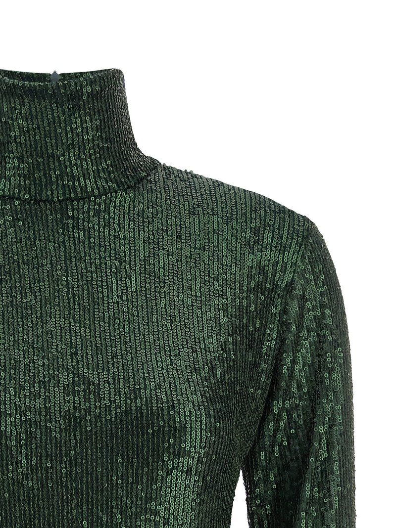 Robe courte bicolore en polyester Norma Kamali