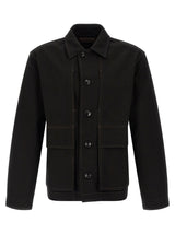 Lemaire Black Cotton Denim Jacket