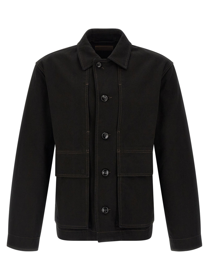 Lemaire Black Cotton Denim Jacket