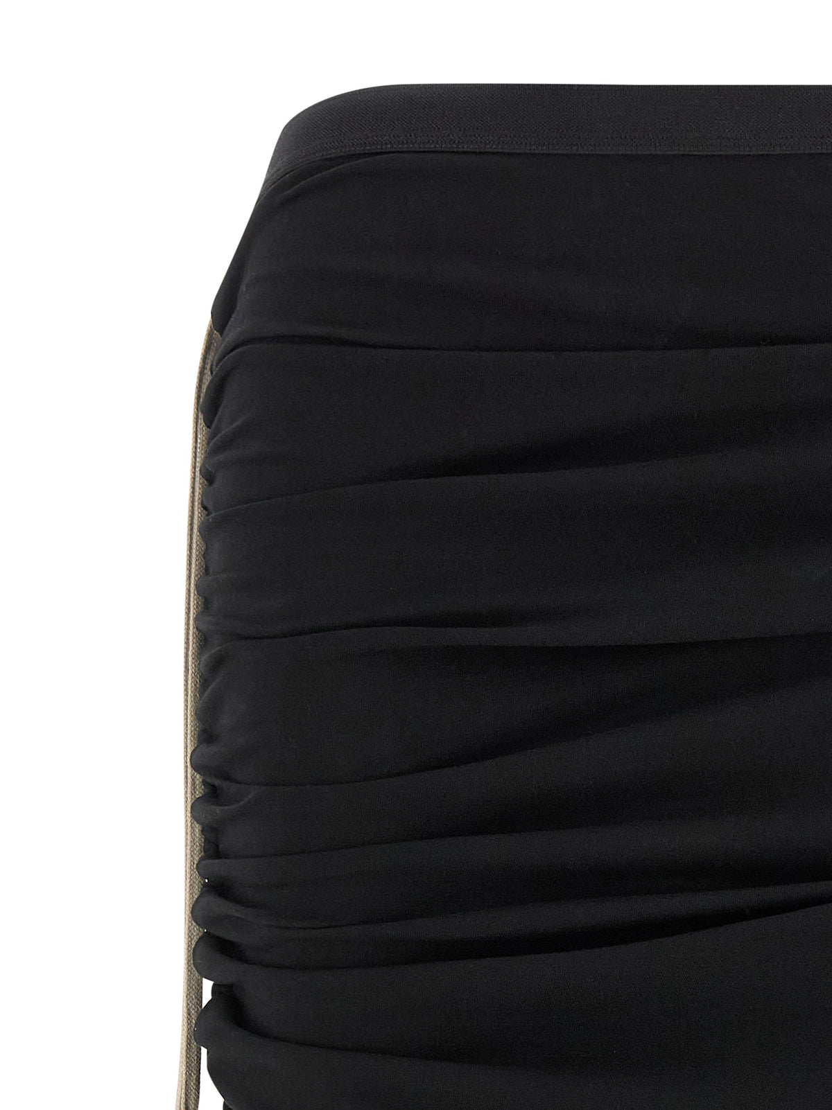 Jupe mi-longue en coton noir Rick Owens