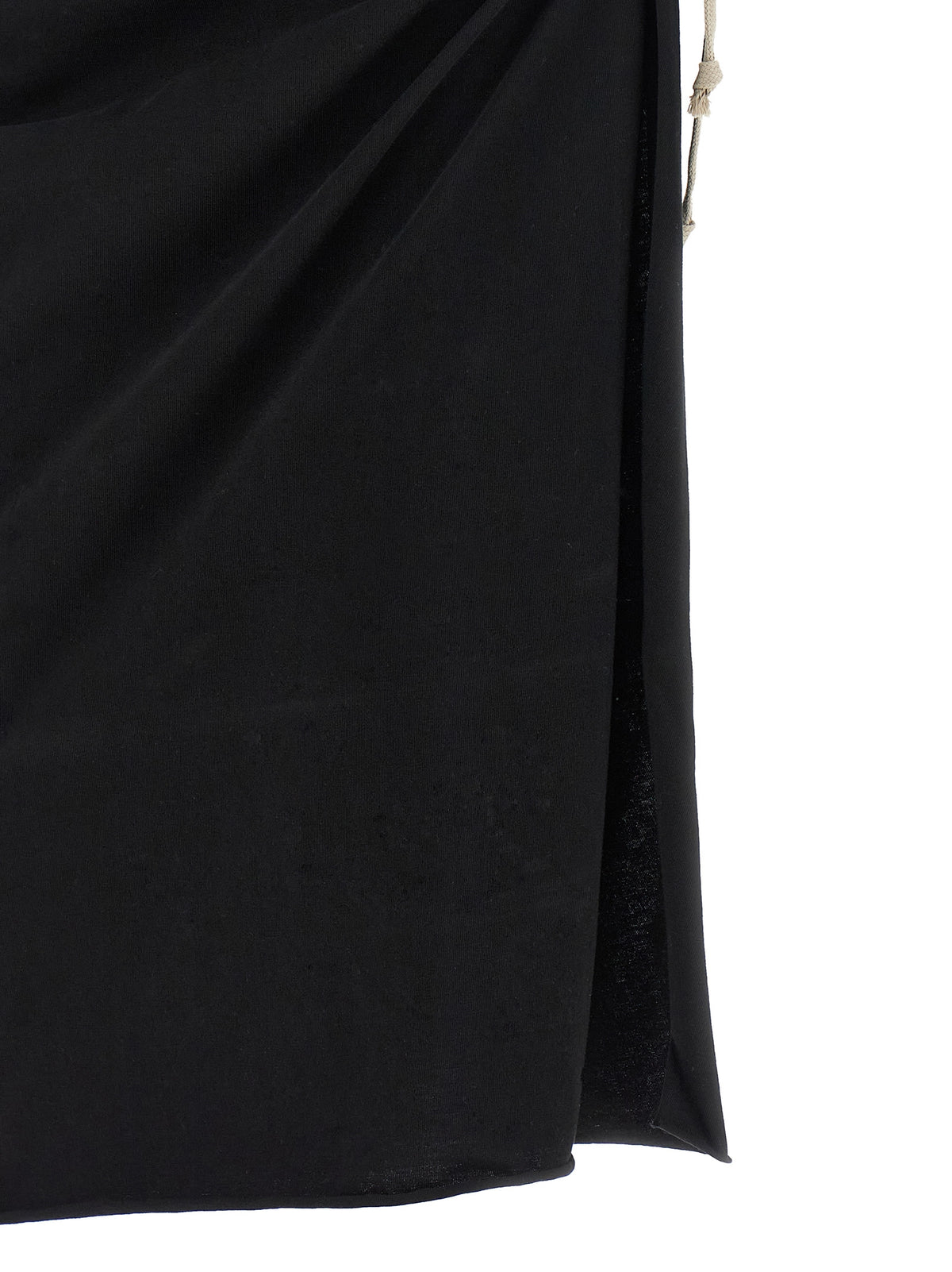 Jupe mi-longue en coton noir Rick Owens