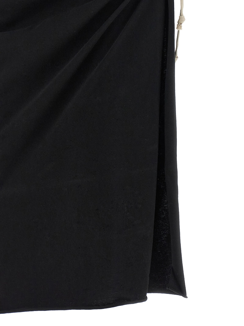Jupe mi-longue en coton noir Rick Owens