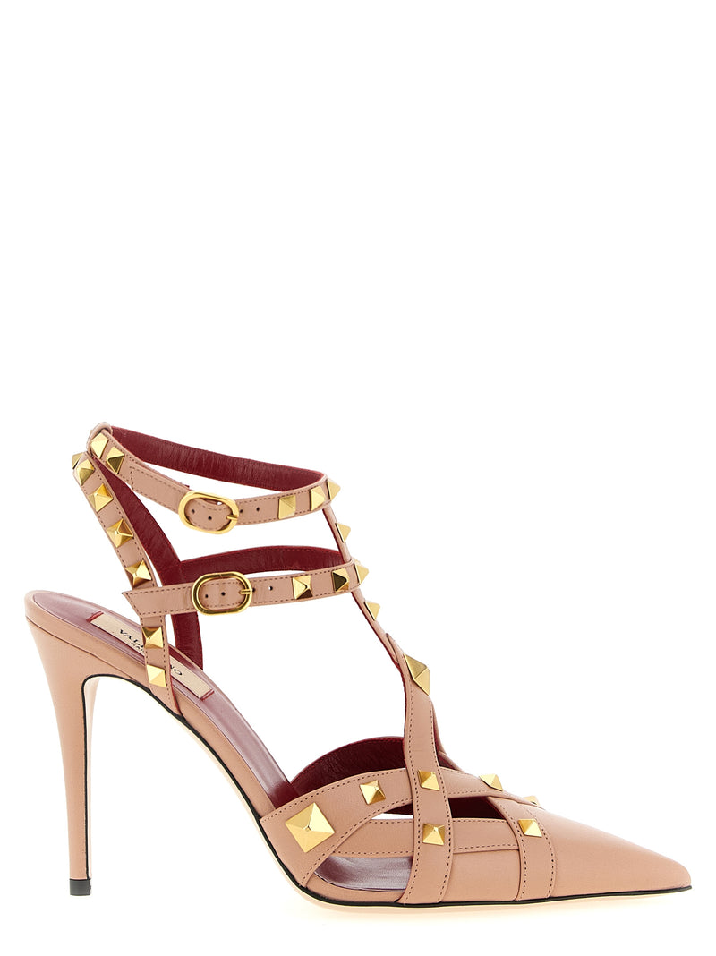 Escarpins à talons hauts en cuir de veau multicolore Valentino Garavani