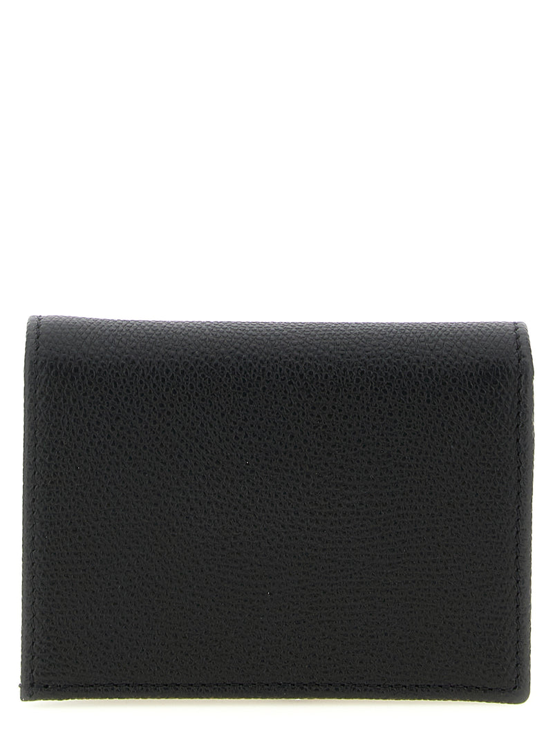 Porte-cartes Valentino Garavani en cuir de veau noir