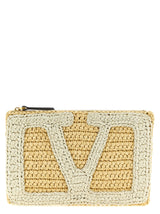 Pochette Valentino Garavani en viscose blanche