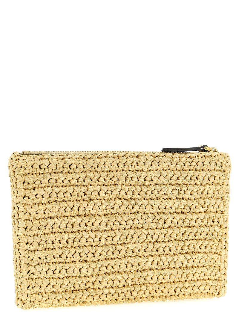 Valentino Garavani White Viscose Clutch Bag