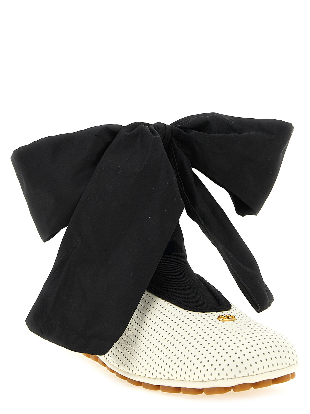 Valentino Garavani Rythmika Bicolor Lamb Leather Ballet Flats