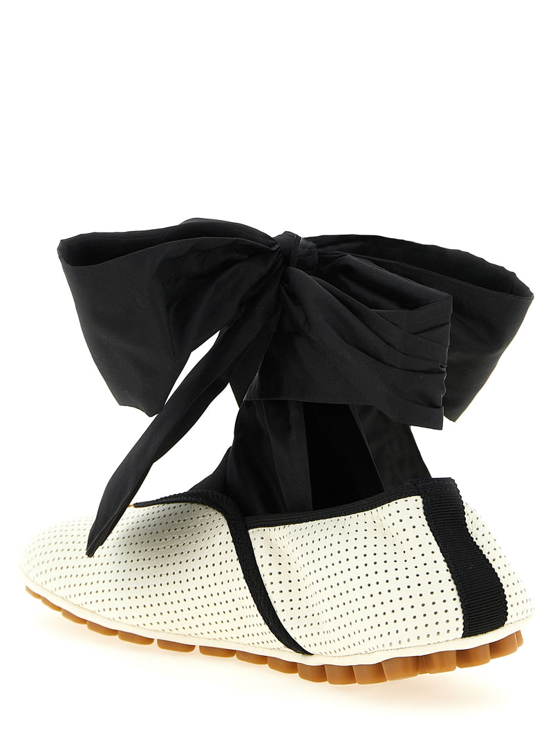 Valentino Garavani Rythmika Bicolor Lamb Leather Ballet Flats
