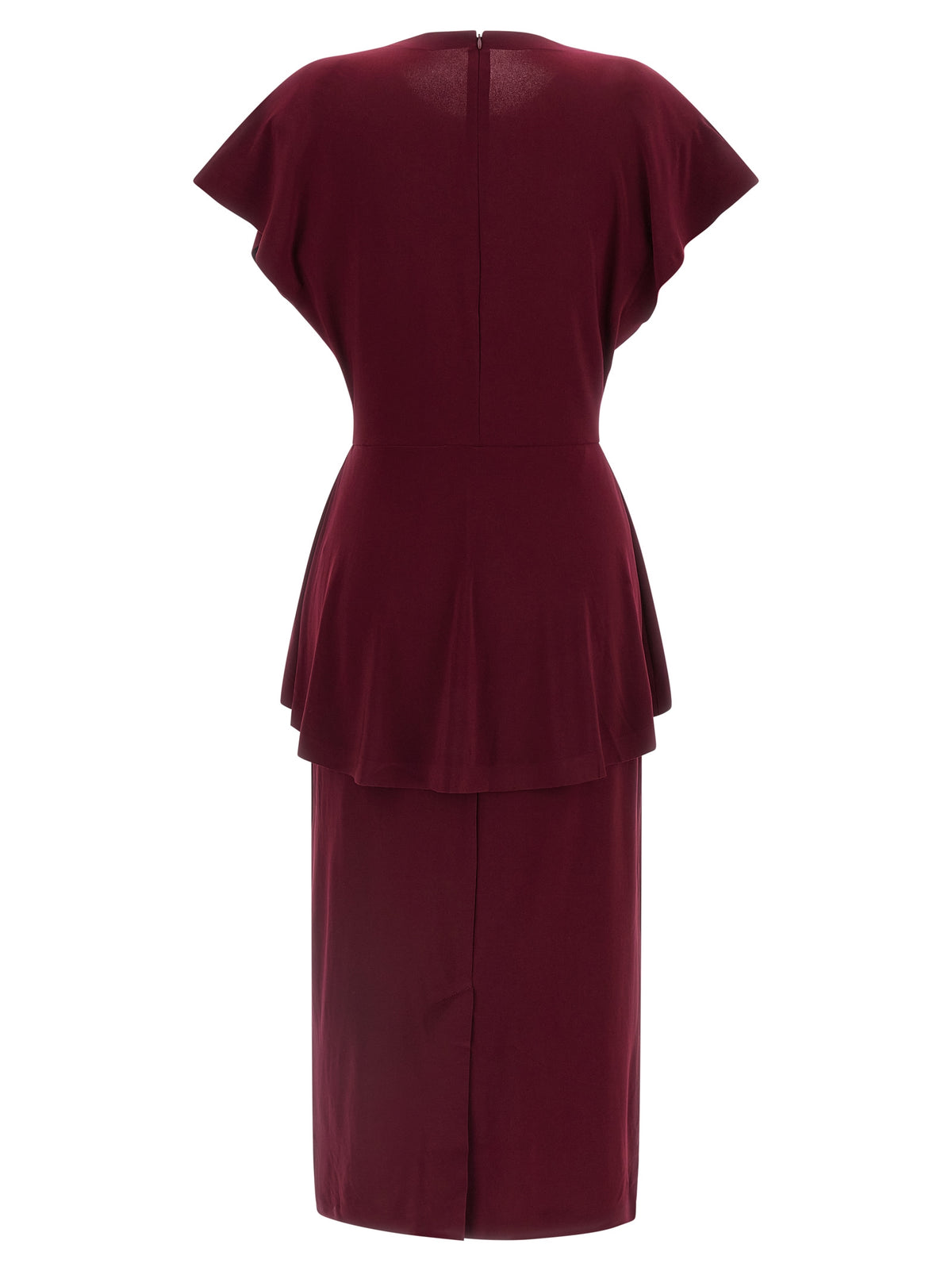 Robe midi Norma Kamali en polyester bordeaux