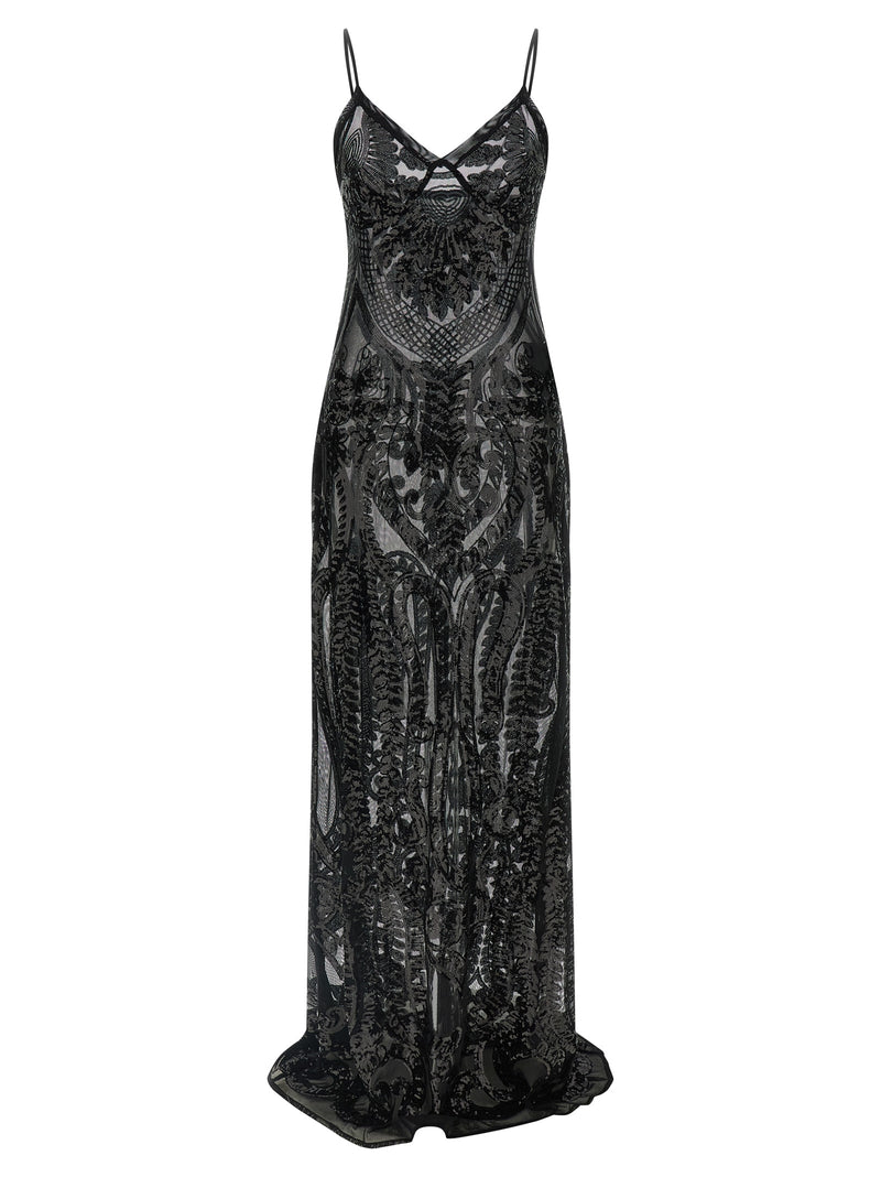 Norma Kamali Black Polyester Long Dress