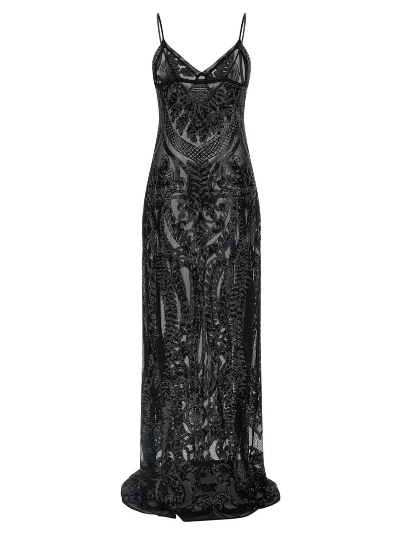 Norma Kamali Black Polyester Long Dress