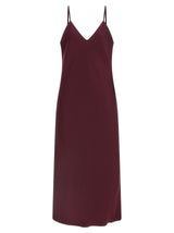 Norma Kamali Bias Slip Midi Dress in Bordeaux