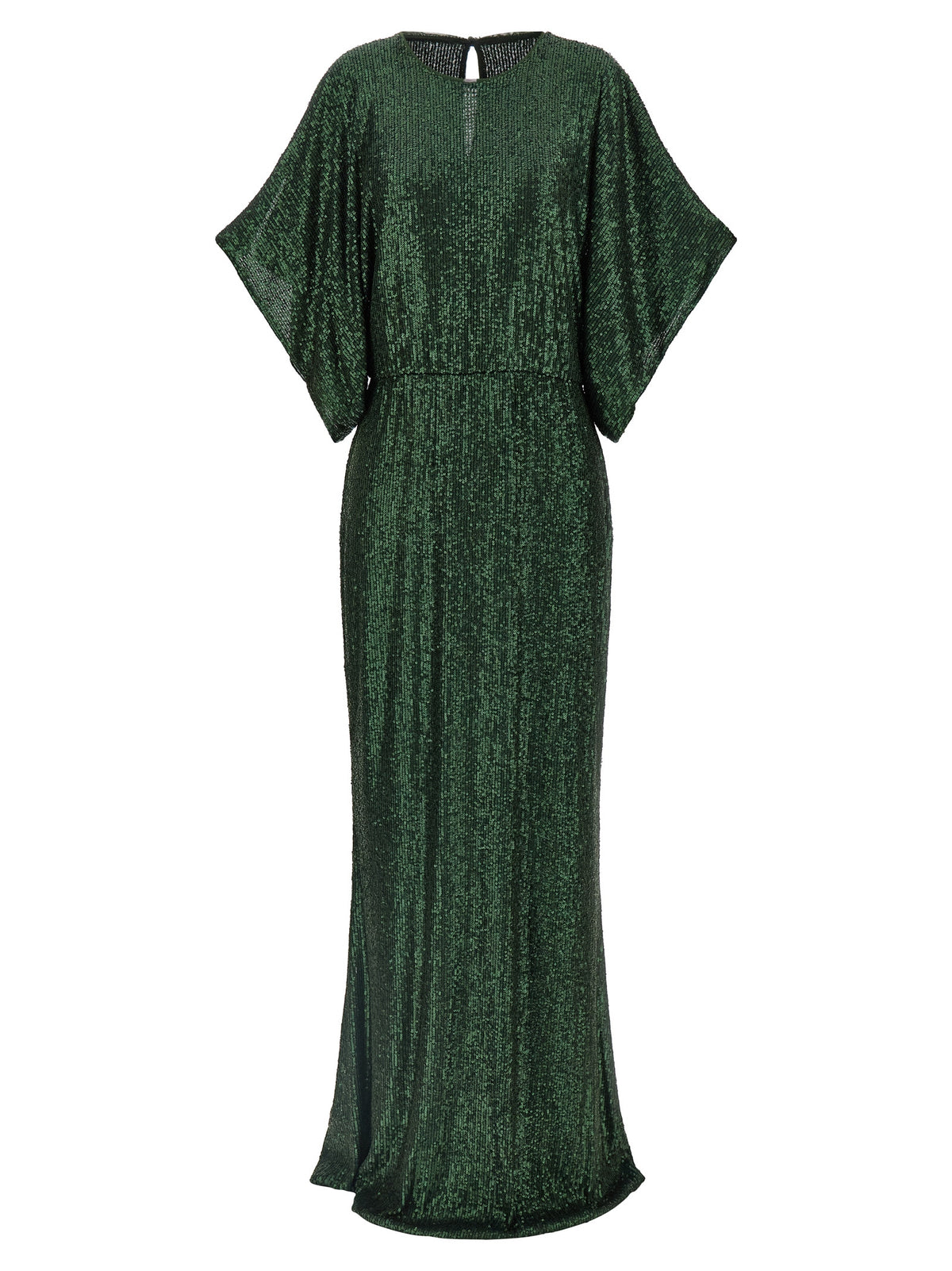 Norma Kamali Reverse Obie Bicolor Long Dress in Green