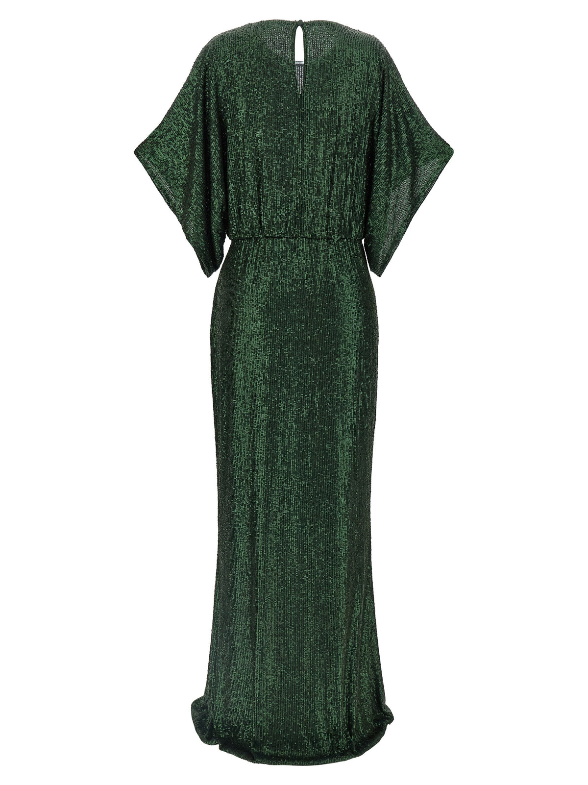 Norma Kamali Reverse Obie Bicolor Long Dress in Green
