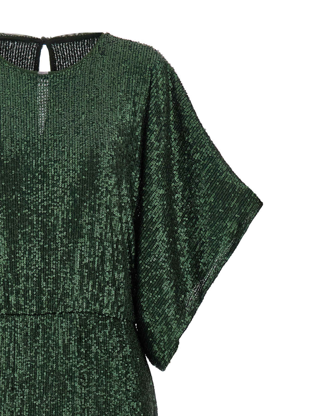 Norma Kamali Reverse Obie Bicolor Long Dress in Green
