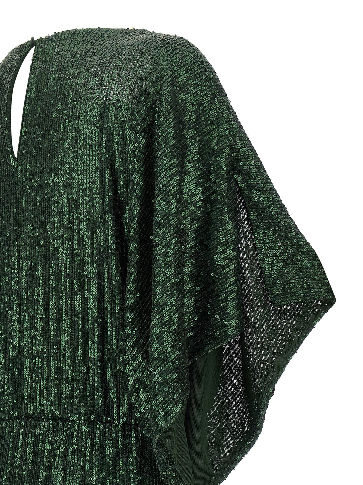 Norma Kamali Reverse Obie Bicolor Long Dress in Green