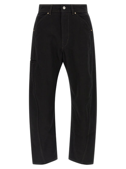 Lemaire Black Cotton Relaxed Fit Jeans
