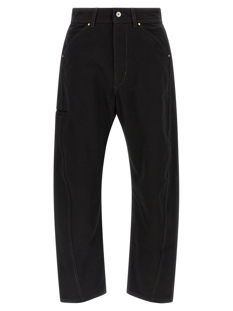 Lemaire Black Cotton Relaxed Fit Jeans