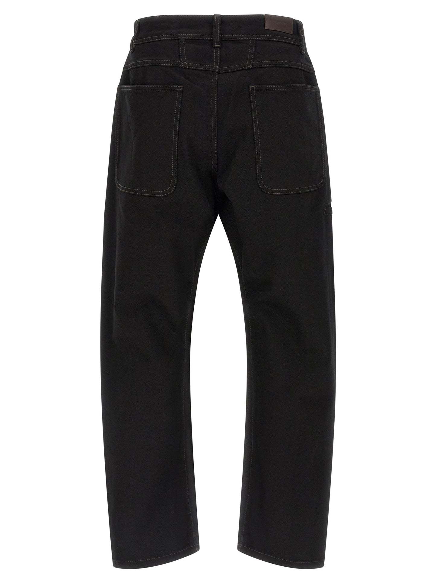 Lemaire Black Cotton Relaxed Fit Jeans
