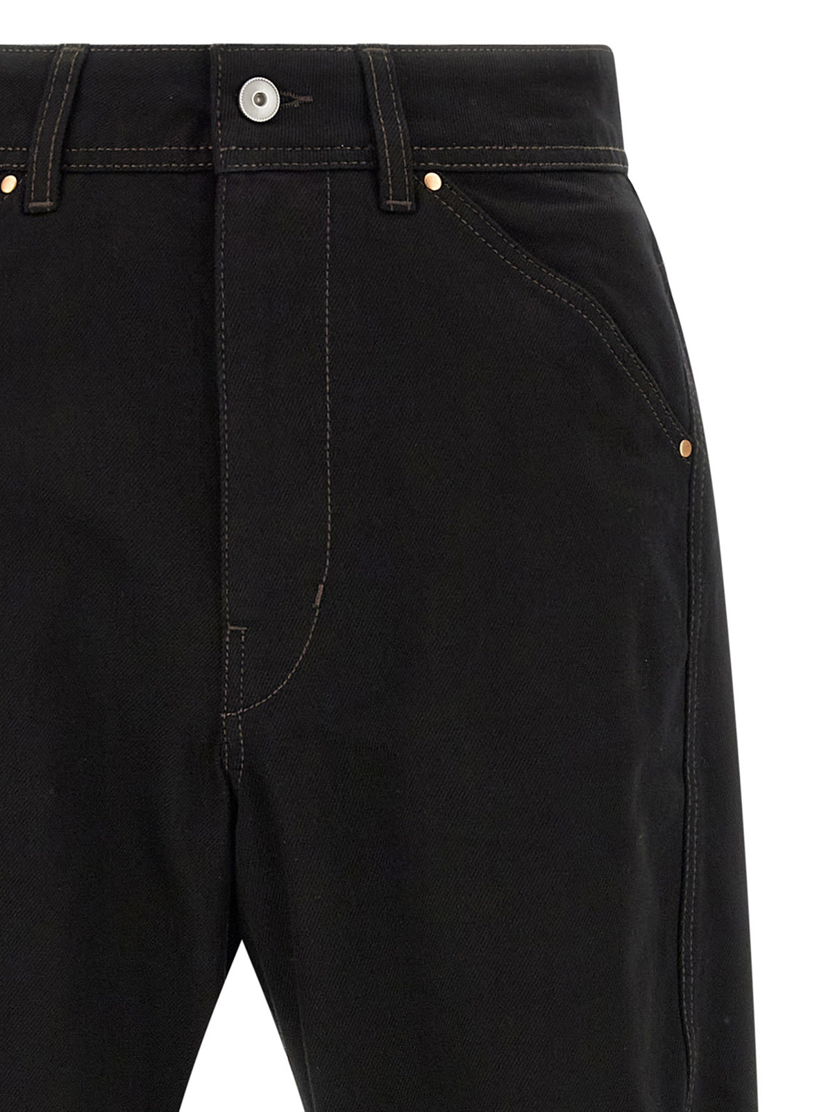 Lemaire Black Cotton Relaxed Fit Jeans - Twisted Workwear
