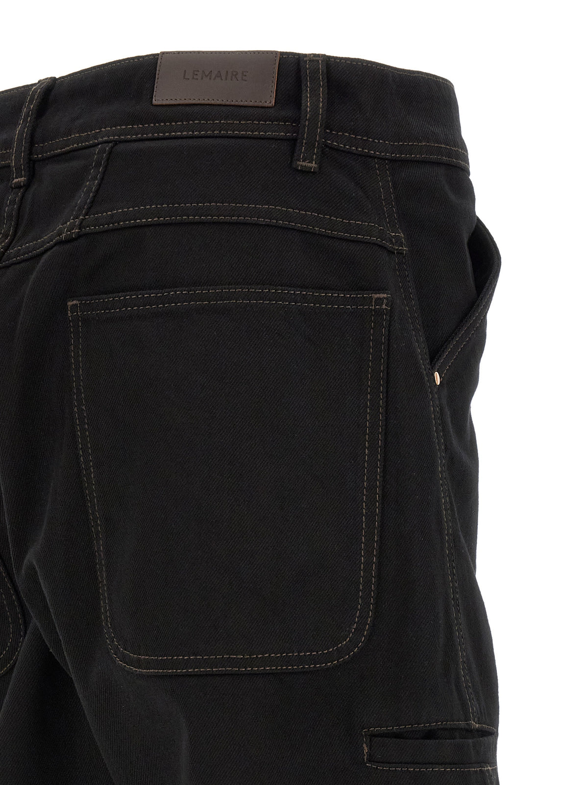 Lemaire Black Cotton Relaxed Fit Jeans - Twisted Workwear