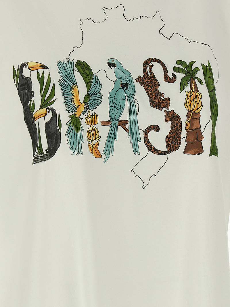 FARM RIO Off-White Brasil Cotton T-Shirt for Women