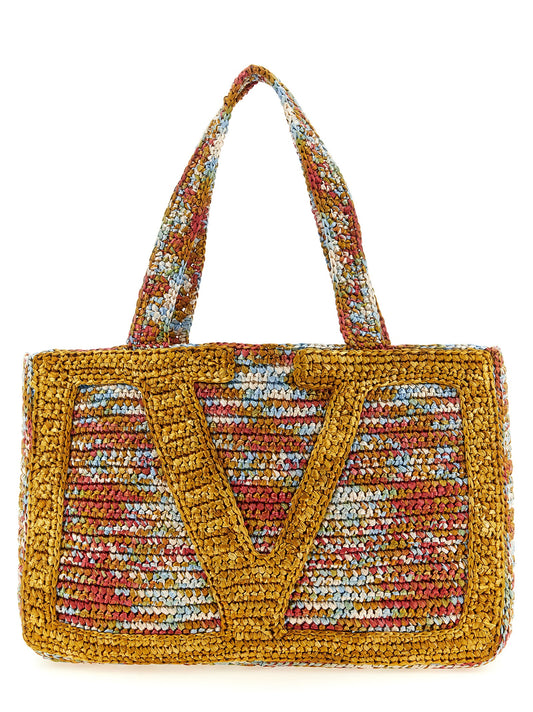 Sac cabas multicolore en viscose Valentino Garavani
