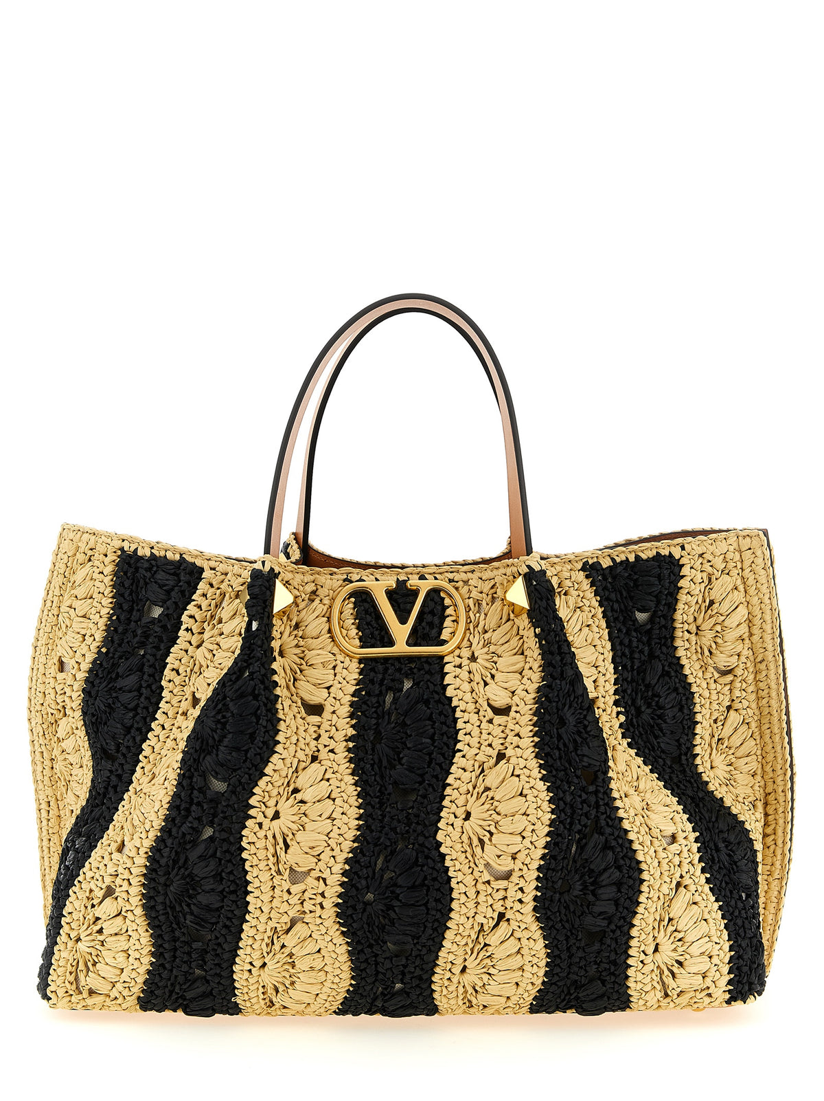 Valentino Garavani Beige Viscose Handbag - VLogo Signature