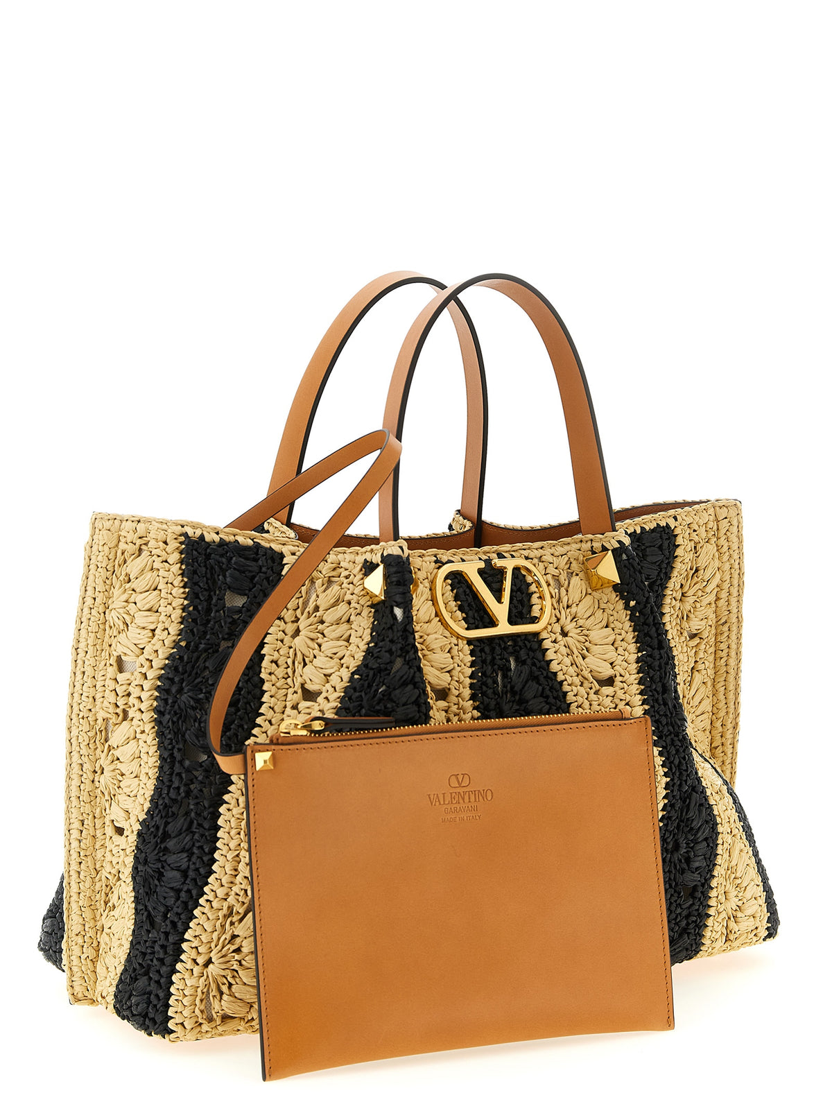 Valentino Garavani Beige Viscose Handbag - VLogo Signature