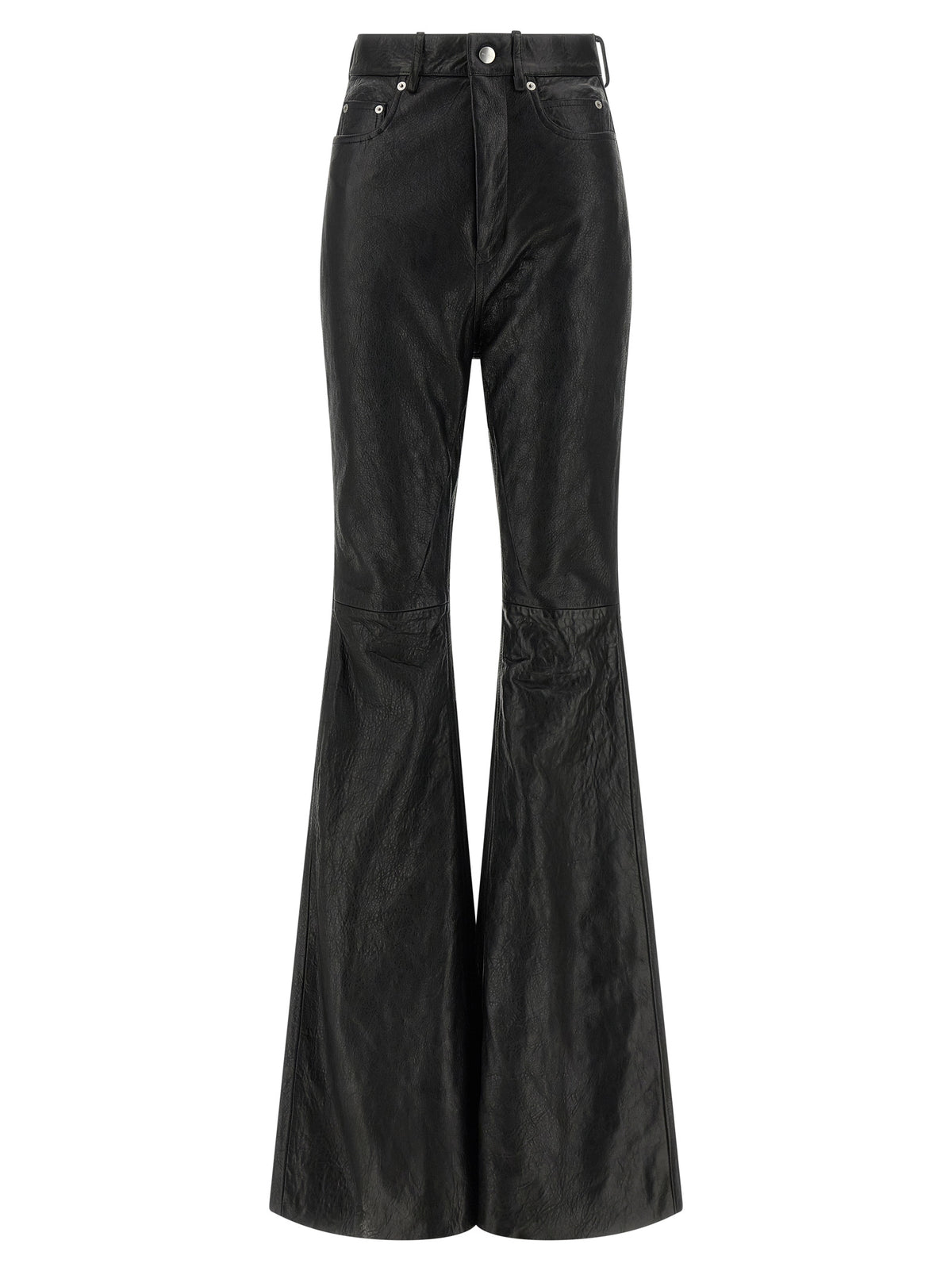 Rick Owens Black Lamb Leather Pants