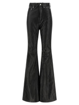 Rick Owens Black Lamb Leather Pants